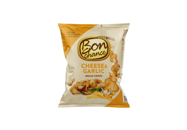 Duonos traškučiai BON CHANCE su sūriu ir česnakais, 120 g