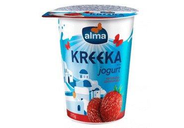 Graikiškas jogurtas ALMA su žemuogėmis, 3,5% rieb., 370 g Graikiškas jogurtas ALMA su žemuogėmis, 3,5% rieb., 370 g