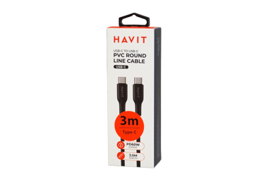 Kabelis HAVIT CB659 Type-C, 60 W, 3 m - 2
