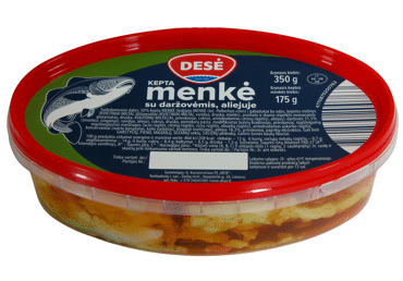 Keptos menkės su daržovėmis aliejuje DESĖ, 350 g