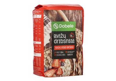 Pilno grūdo avižų dribsniai DOBELE, 1000 g