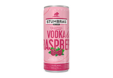 Alkoholinis kokteilis STUMBRAS VODKA & RASBERRY 5%, 330 ml