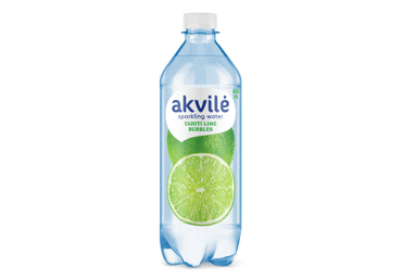 Lengvai gazuotas stalo vanduo su žal. citrinų aromatu AKVILĖ, 600 ml