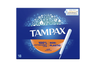 Tamponai TAMPAX Plastic Free, Super Plus, 18 vnt