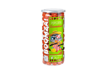 Karamelizuoti kukurūzų spragėsiai BOOMZA HOT MANGO & ORANGE, 170 g