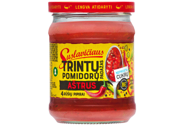 Aštrus trintų pomidorų padažas SUSLAVIČIAUS, 490 g