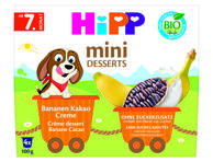 Ekologiškas desertas su bananais, kakava ir kremu HiPP
