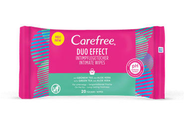 Intymios higienos servetėlės CAREFREE DUO EFFECT ALOE, 20 vnt.