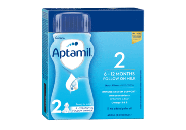 Tolesnio maitinimo pieno mišinys APTAMIL 2 (nuo 6 mėn.), 400 ml