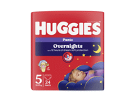 Sauskelnės HUGGIES OVERNIGHTS S5, 24 vnt., 24 vnt.