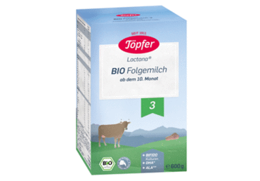 Ekologiškas pieno mišinys TOPFER BIO 3 (kūd. nuo 10 mėn.), 600 g
