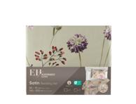 Satininės patalynės komplektas 140x200/50x70cm gėlės