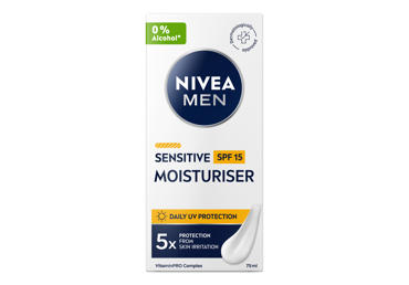 NIVEA MEN SENSITIVE drėkinamasis veido kremas su SPF 15, 75 ml - 2