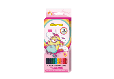 Spalvoti pieštukai MINIONS LICENSE, 12 spalvų