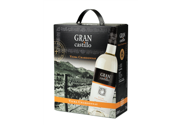 Baltasis pusiau saldus vynas GRAN CASTILLO CHARDONNAY, 3 l