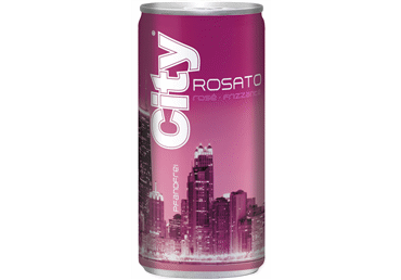 Pus. putojantis baltasis sausas vynas CITY ROSATO FRIZZANTE, 200 ml