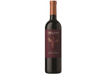 Raudonasis pusiau saldus vynas ALAZANI VALLEY TBILVINO, 750 ml