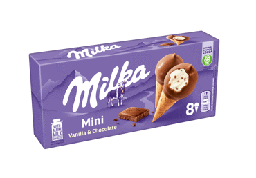 Valgomieji ledai MILKA, vanilės skonio, 141 g