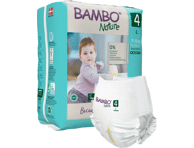 Sauskelnės-kelnaitės BAMBO NATURE PANTS 4, 7-, 20 vnt., 12 kg