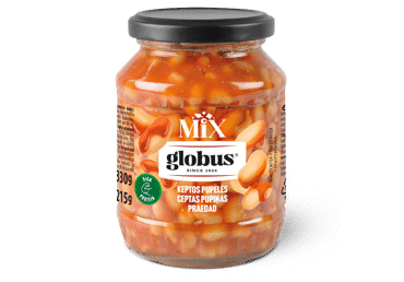 Baltosios pupelės GLOBUS pomidorų padaže, 330 g