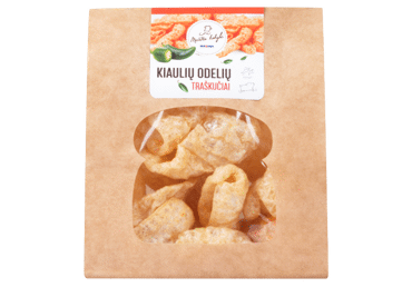 Kiaulių odelių traškučiai, 55 g - 2