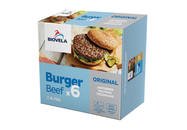 Šaldyti jautienos maltiniai mėsainiams ORIGINAL BIOVELA, 420 g