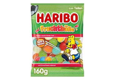 Guminukai HARIBO FRUIT BALLS, vaisių skonio, 160 g