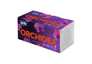 Popieriniai rankšluosčiai GRITE ORCHIDEA, 120 vnt.