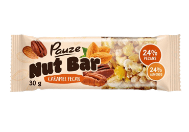 Riešutų batonėlis su karijų riešutais PAUZE, 30 g