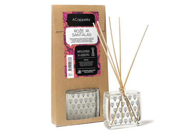 Namų kvapas su lazdelėmis ACAPPELLA Rožė ir santal.100 ml