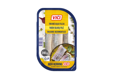 Riebi silkių filė VIČI aliejuje, 240 g