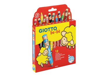 Spalvinimo pieštukai GIOTTO BEBE, 12 vnt., 12 vnt.