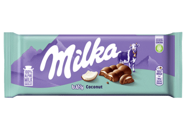 Pieninis šokoladas MILKA BUBBLY COCONUT, 97 g