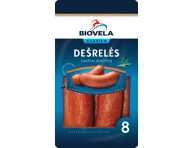 Karštai rūkytos sardelės BIOVELA, a. r., 570 g