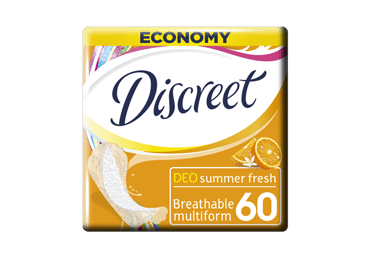 Higieniniai įklotai DISCREET SUMMER FRESH (MEGA PACK), 60 vnt.