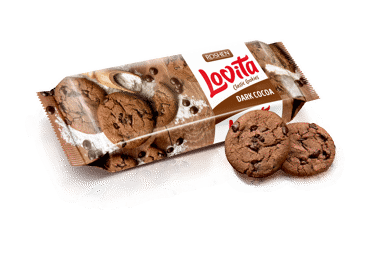 Sausainiai LOVITA ROSHEN su kakava ir šokolado gabaliukais, 150 g
