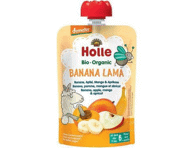 Eko bananų,obuolių,mangų tyrelė HOLLE BANANA LAMA, 6+ mėn., 100 g