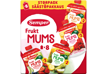 Vaisinių tyrių rinkinys SEMPER MUMS RTE nuo 6 mėn., 8x110 g - 2