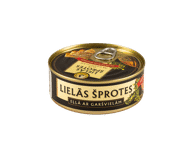 Didieji šprotai aliejuje su prieskoniais BRIVAIS VILNIS, 240 g