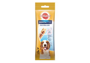 Vidutinių veislių šunų kramtalai PEDIGREE DENTASTIX (3 vnt.), 77 g