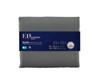 Satininės patalynės komplektas 140x200/50x70cm t.pilka