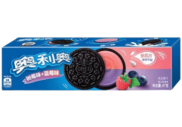 Šilauogių ir aviečių kakaviniai sausainiai OREO, 97g.
