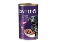 Konservuotas šunų ėdalas LOVETT su kepenėlemis, 1.25 kg
