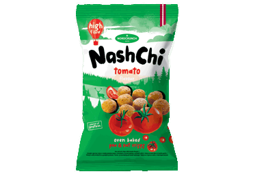 Žirnių ir avižų traškučiai NASHCHI, pomidorų skonio, 60 g