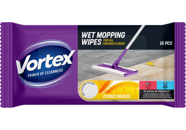 VORTEX Wet Mopping Wipes Citrus Breeze 15v /Šluostės