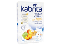 KABRITA kviet. košė su kriauše, ob. ir persiku, 5m+