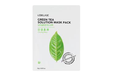 LEBELAGE lakštinė veido kaukė GREEN TEA SOLUTION, 25 g