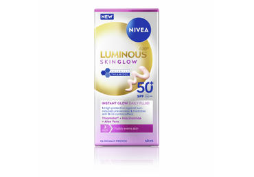 Kasdienis veido fluidas su SPF50+ NIVEA INSTANT GLOW, 40 ml