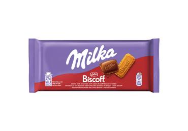 Pieninis šokoladas MILKA BISCOFF, 90 g
