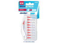 Tarpdančių šepetėliai JORDAN BRUSH BETWEEN, S / 0,5 mm, 10 vnt.